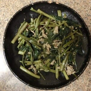 空芯菜のひき肉炒め